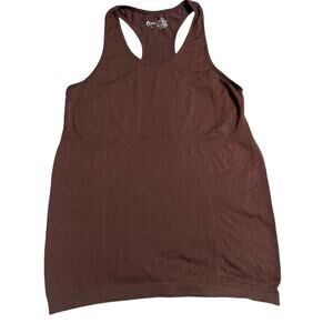 Zyia Active Tank Top Women's Size XL Chocolate Brown Athleisure Yoga Workout